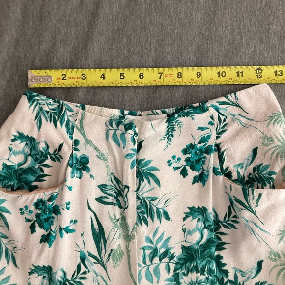 Bohemian Anthropologie ett;twa Wide Leg Green and White Pants - Picture 8 of 9